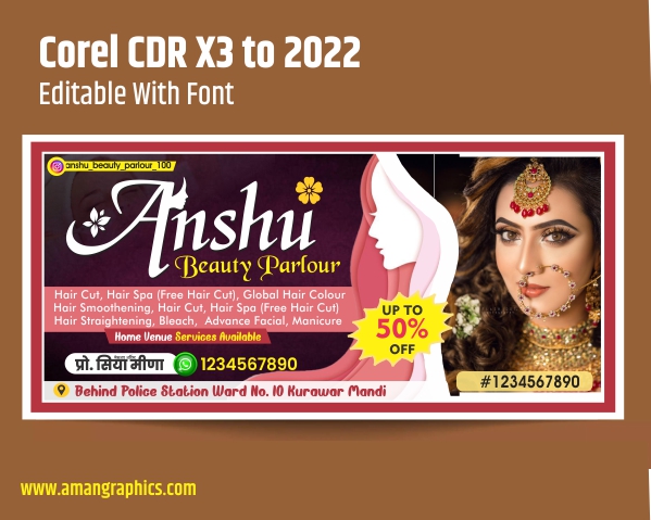 beauty parlour banner design FLEX BANNER FLEX