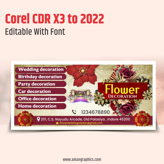 Flower Decoration Shop Flex Banner Template. FLEX BANNER FLEX