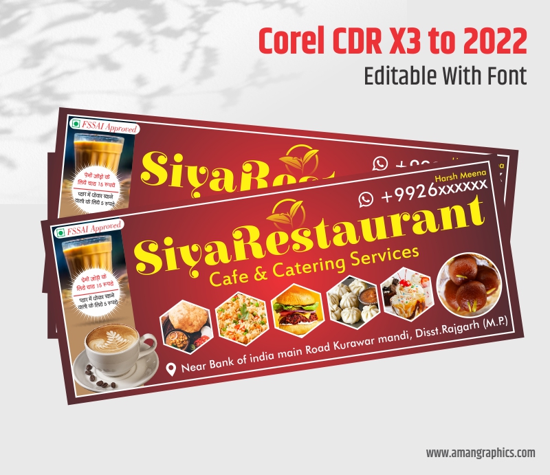 Restaurant banner design FLEX BANNER FLEX